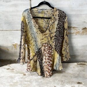Alberto Makali Multicolor Animal Print Blouse